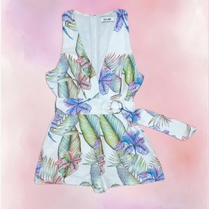 🌺 Tropical Print Boutique Romper